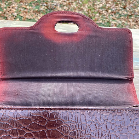 Vintage 1950’s Bobbie Jerome Brown Faux handbag with Bakelite handle and clasp - Picture 6 of 8